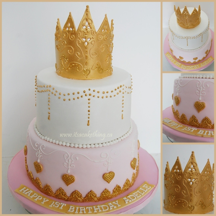 Crown Birthday Cake
 Fancy Princess Crown 1St Birthday Cake CakeCentral