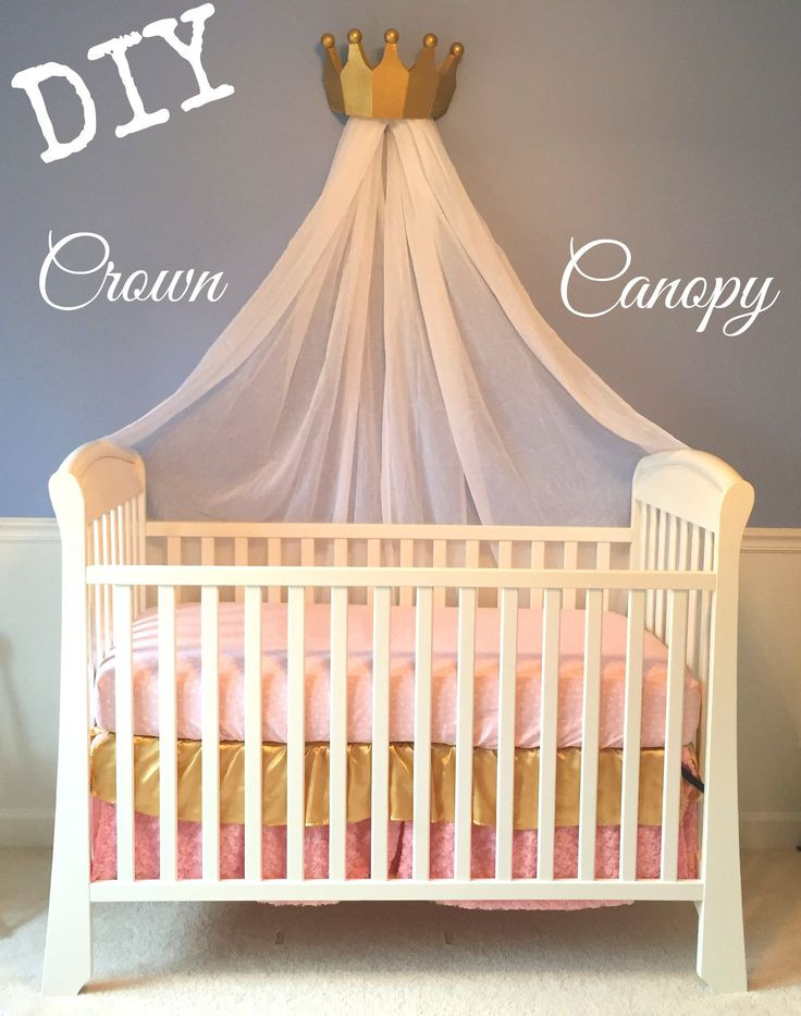 Crown Decor For Baby Room
 DIY Crown Canopy for a crib or bed Fit for a princess