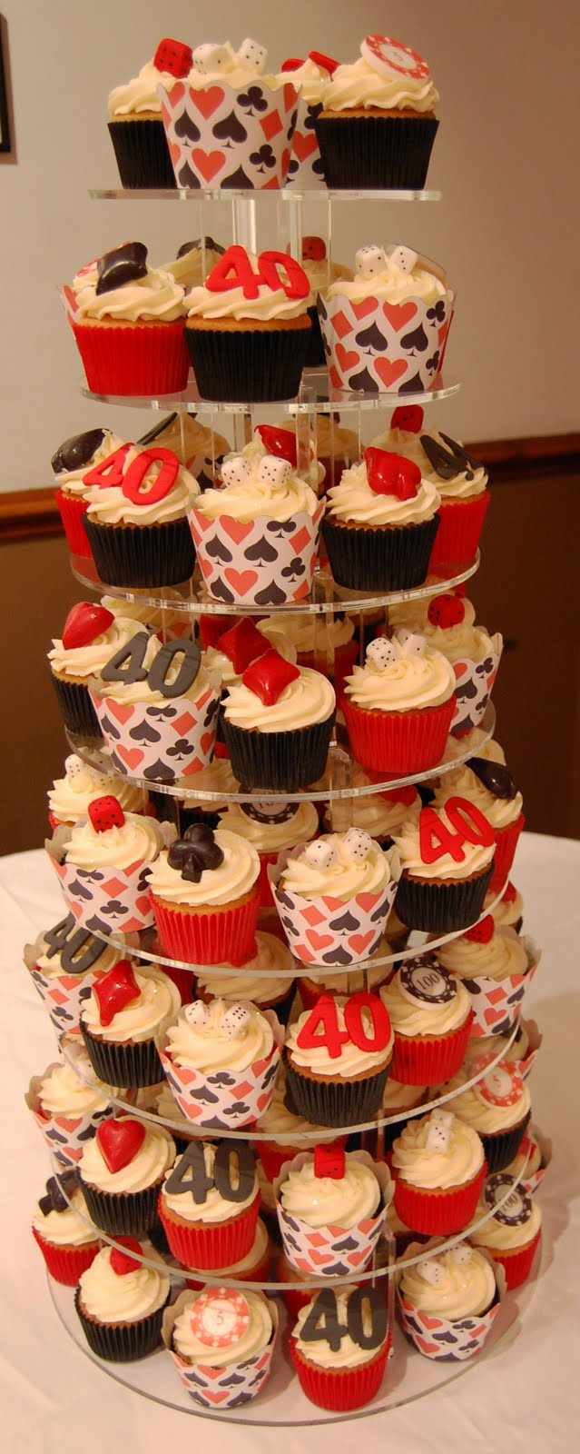 Cupcake Birthday Party Ideas
 Little Paper Cakes Vegas Casino 40th Birthday Cupcakes