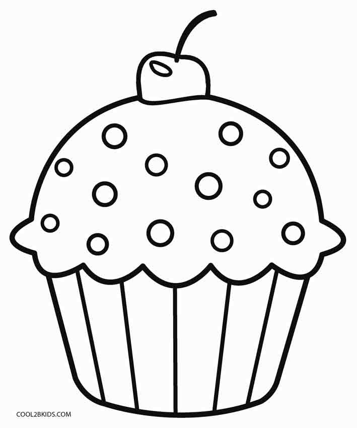 Cupcake Coloring Pages For Kids
 Free Printable Cupcake Coloring Pages For Kids