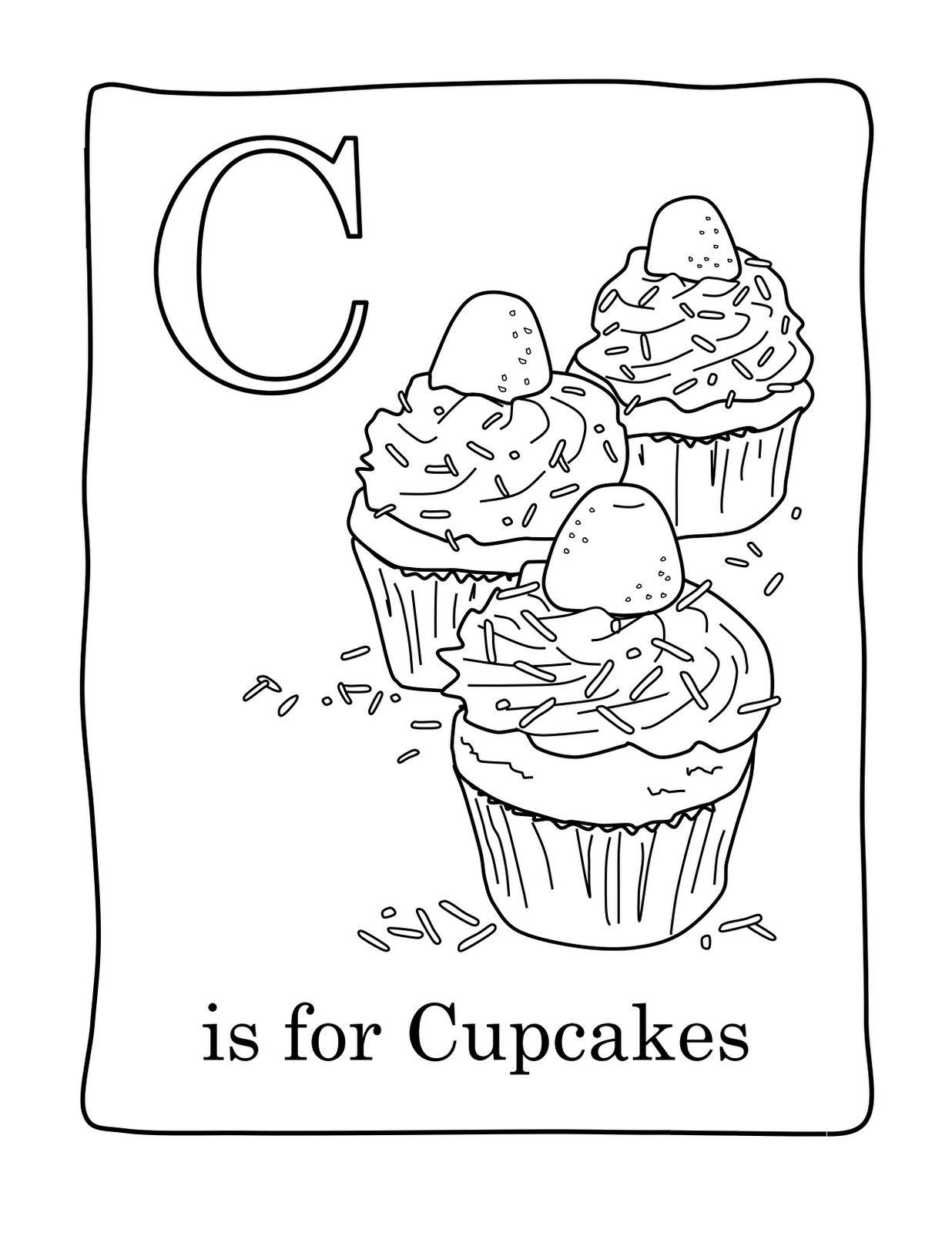 Cupcake Coloring Pages For Kids
 Free Printable Cupcake Coloring Pages For Kids