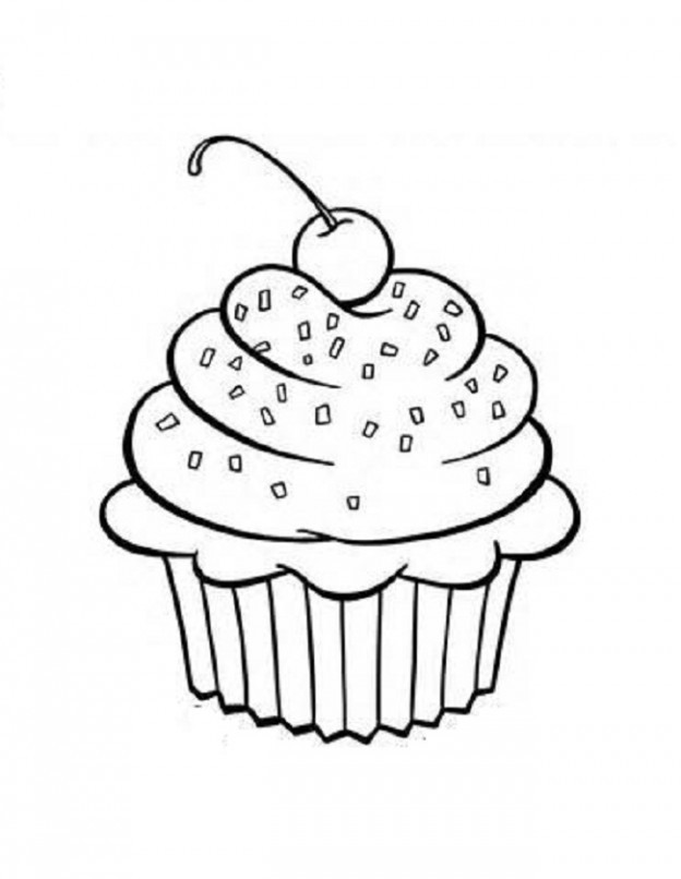 Cupcake Coloring Pages For Kids
 Free Printable Cupcake Coloring Pages For Kids