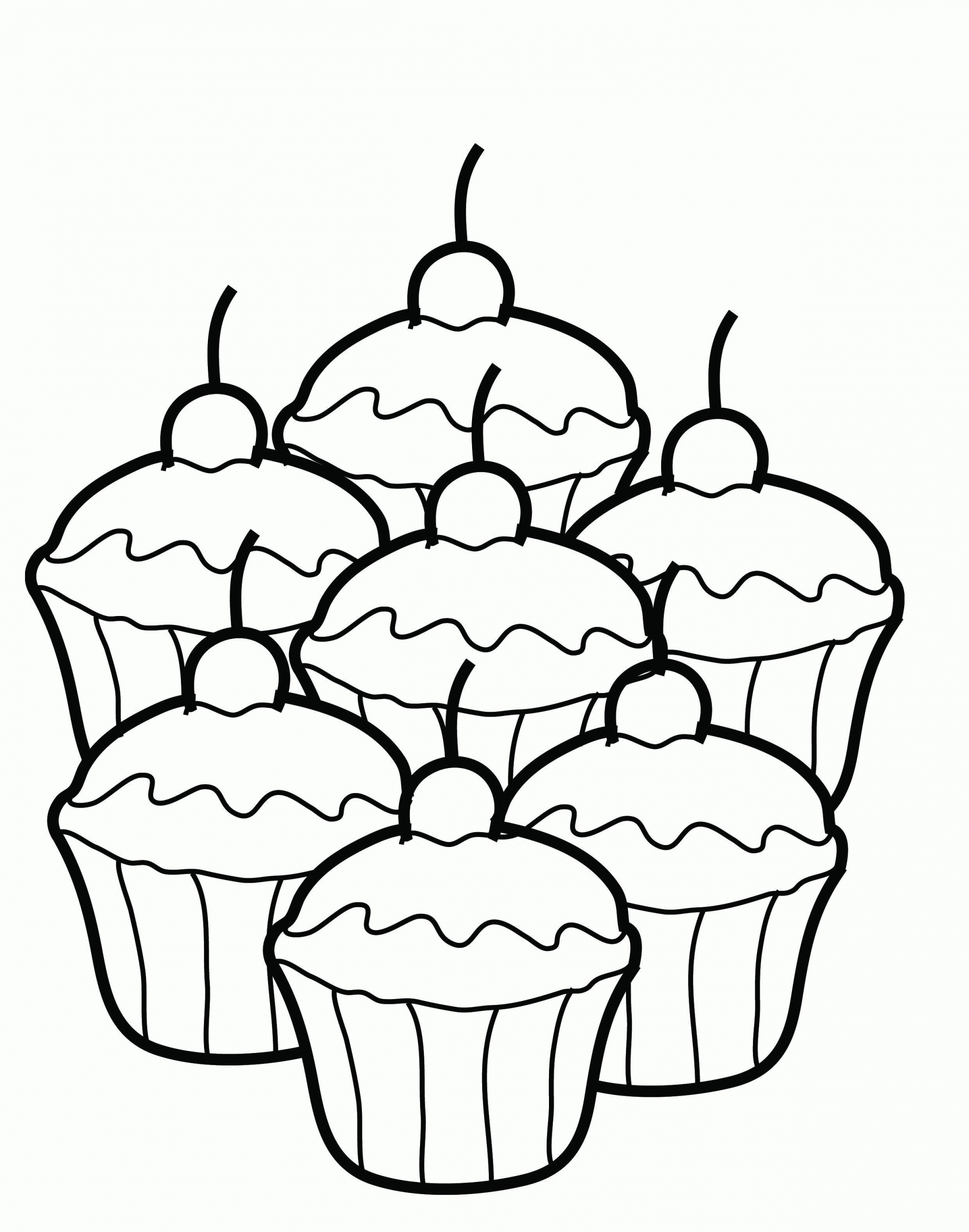 Cupcake Coloring Pages For Kids
 Free Printable Cupcake Coloring Pages Coloring Home