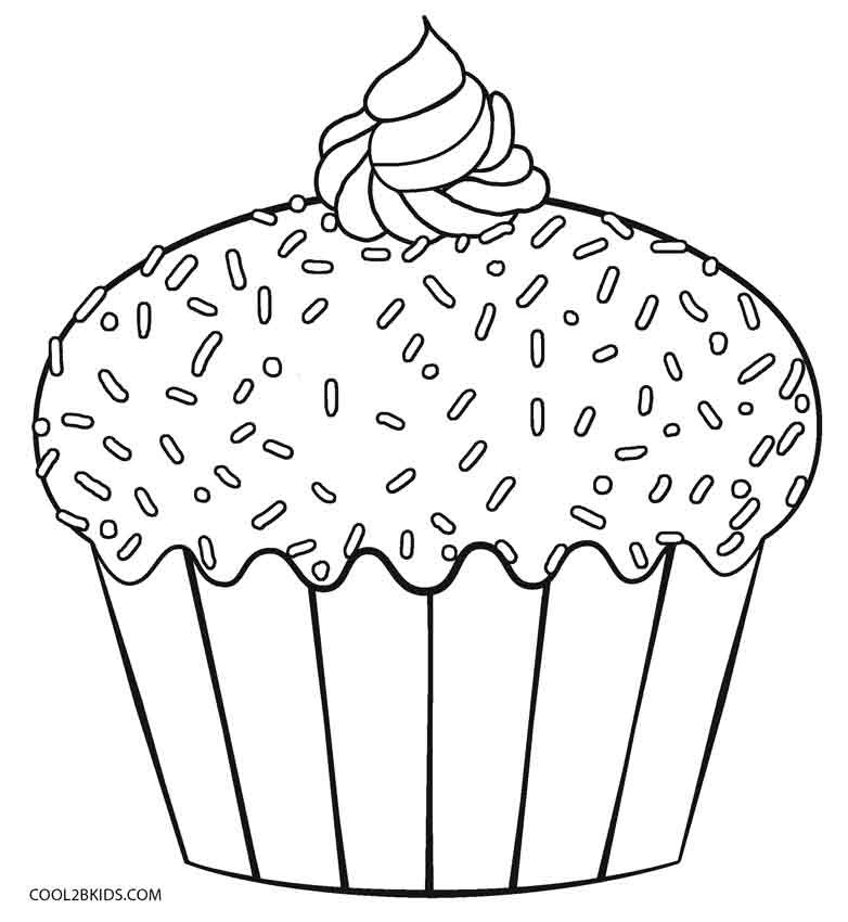 Cupcake Coloring Pages For Kids
 Free Printable Cupcake Coloring Pages For Kids