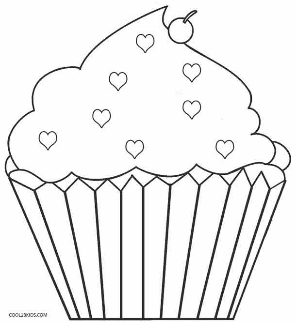 Cupcake Coloring Pages For Kids
 Free Printable Cupcake Coloring Pages For Kids