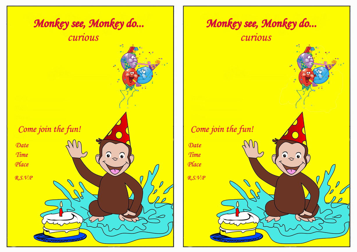 Curious George Birthday Party Invitations
 Curious George Birthday Invitations – FREE Printable