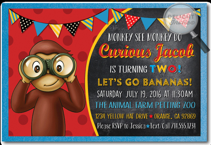 Curious George Birthday Party Invitations
 Curious George Birthday Invitations – FREE Printable