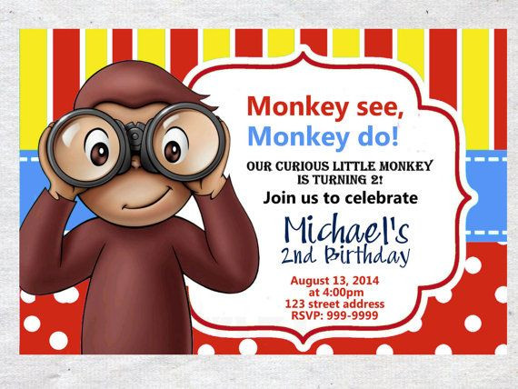 Curious George Birthday Party Invitations
 Curious George Birthday Invitations – FREE Printable