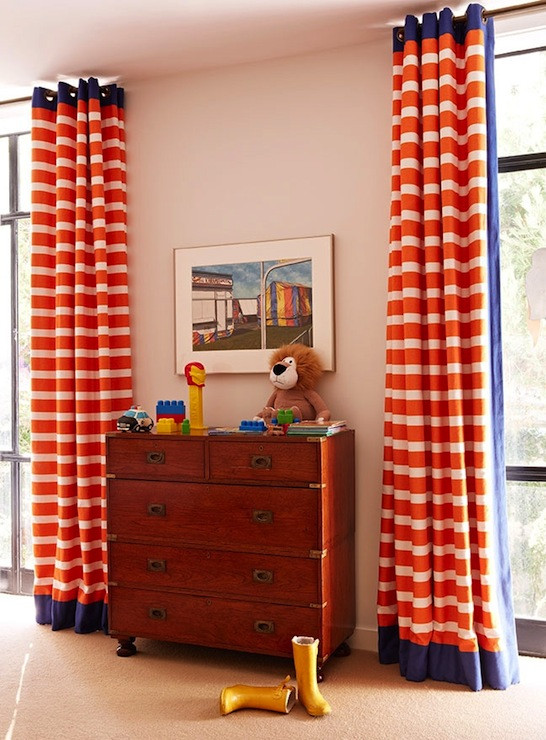 Curtains For Boy Bedroom
 Orange Curtains Traditional boy s room Anne Hepfer