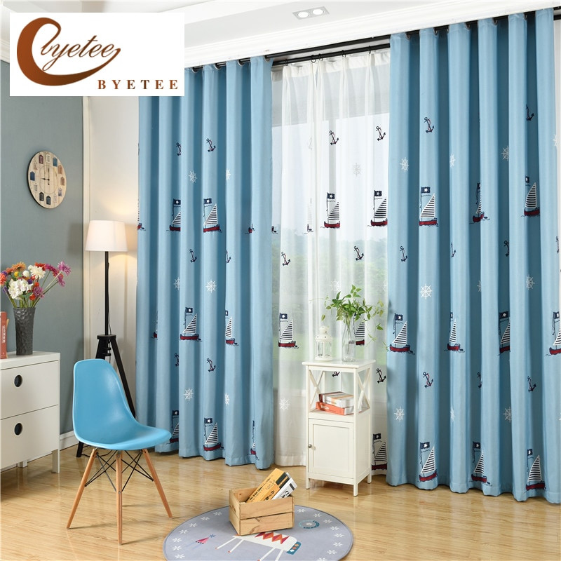 Curtains For Boy Bedroom
 [byetee] Children Curtains For Living Blackout Embroidered