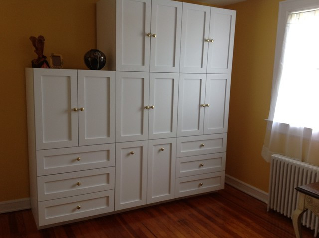 Custom Bedroom Cabinets
 Custom Wall Units Traditional Bedroom New York by