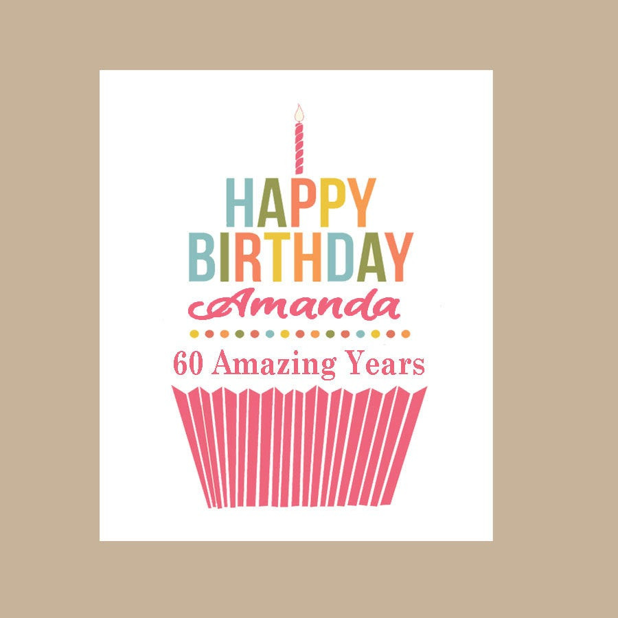 Custom Birthday Cards
 Birthday Card Personalized Birthday Card by DaizyBlueDesigns