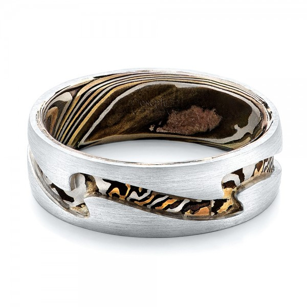 Custom Wedding Bands
 Custom Men s Platinum and Mokume Wedding Band