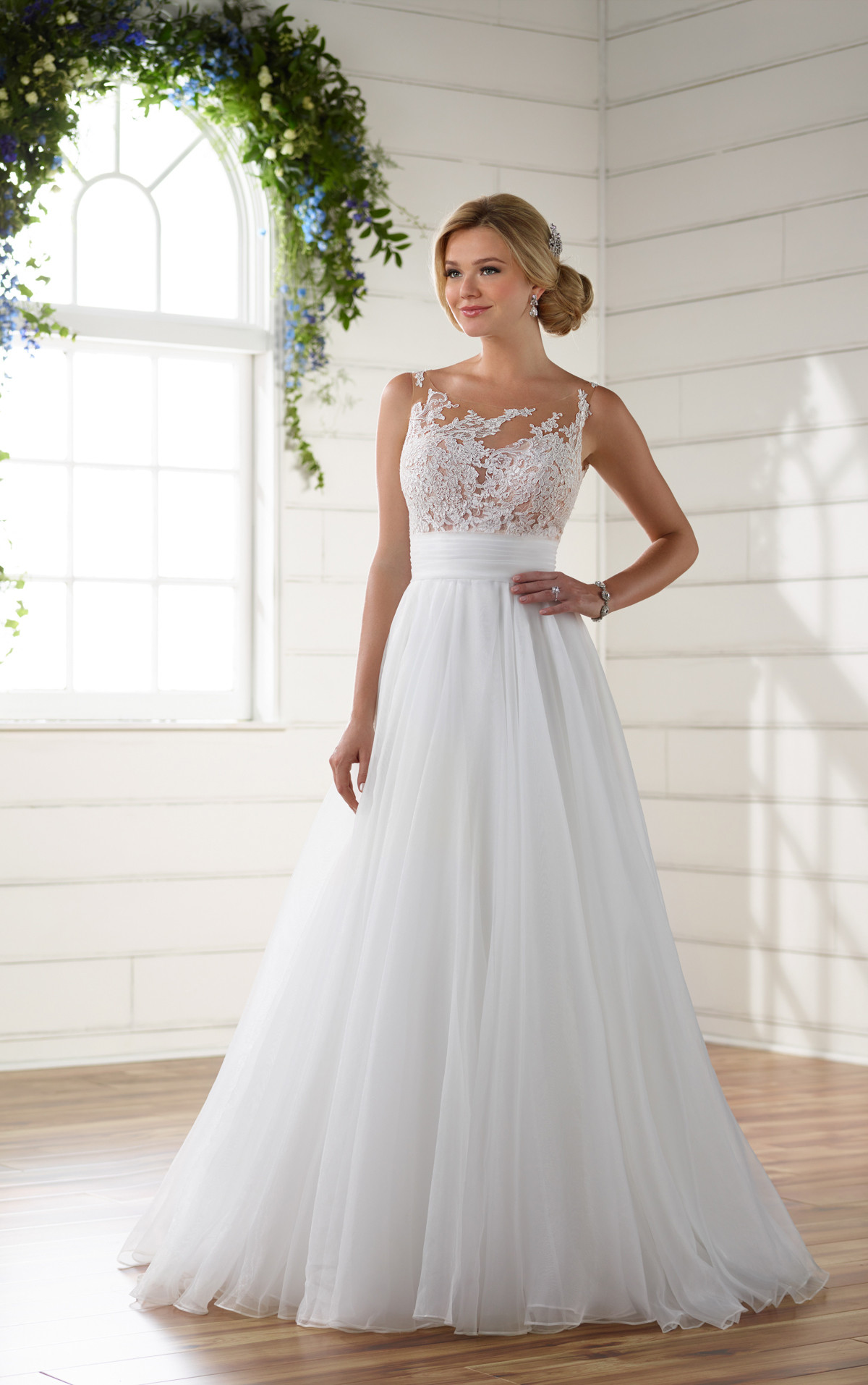 Custom Wedding Gowns
 Unique Wedding Dress Asymmetrical Neckline