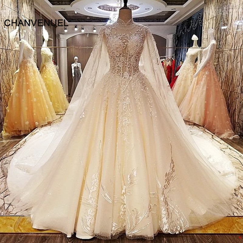 Custom Wedding Gowns
 LS5462 unique wedding dresses beading ball gown lace up