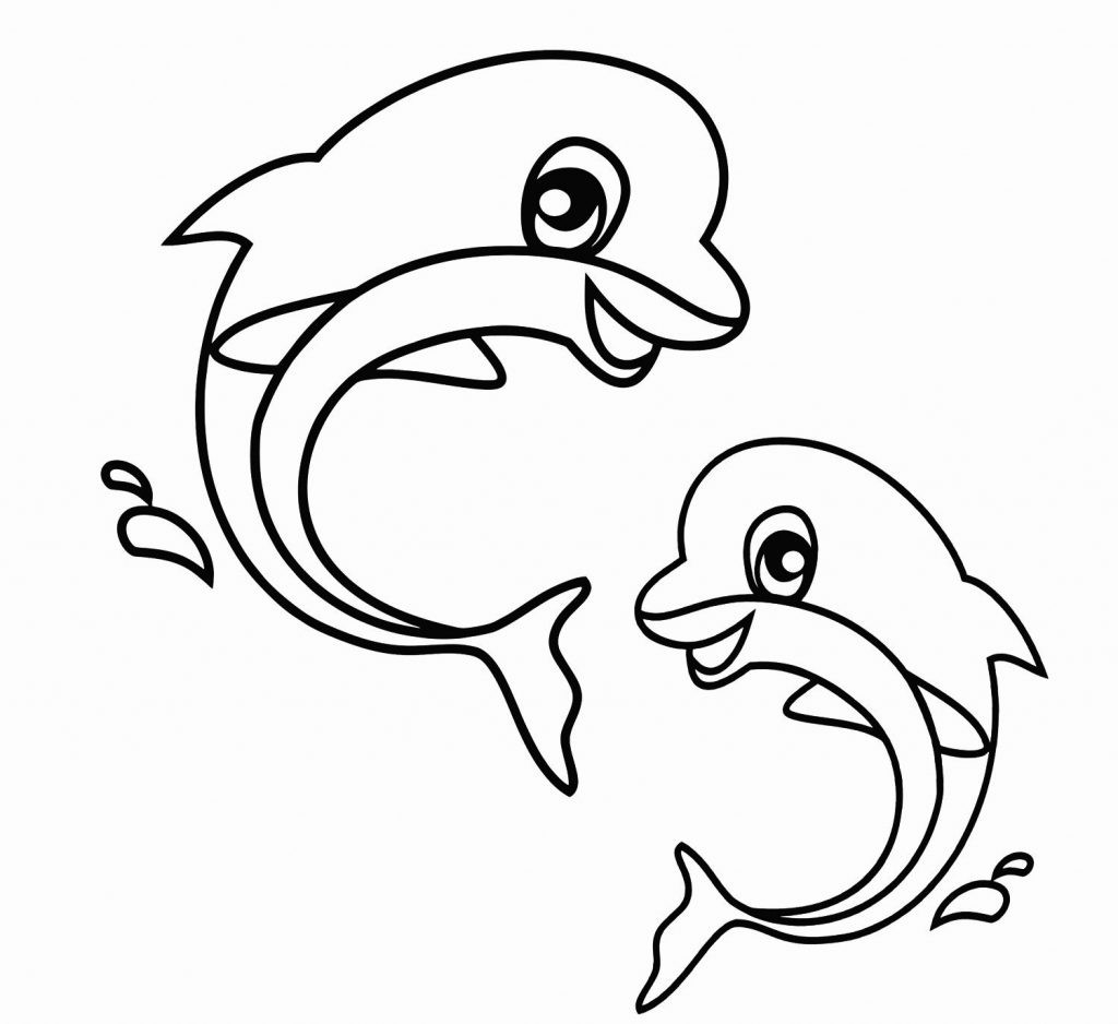 Cute Baby Animal Coloring Pages Printable
 Cute Dolphin Animal Coloring Page