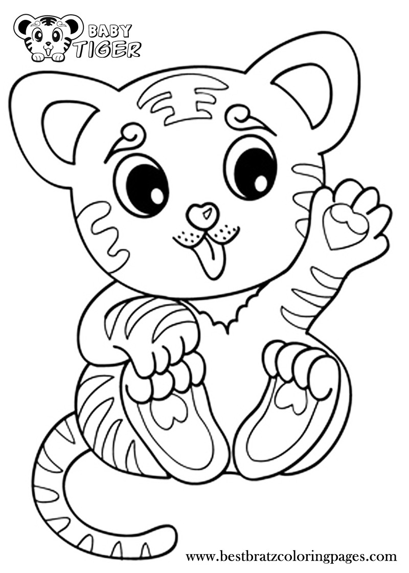 Cute Baby Animals Coloring Pages
 Coloring Pages Tiger Cubs Coloring Home