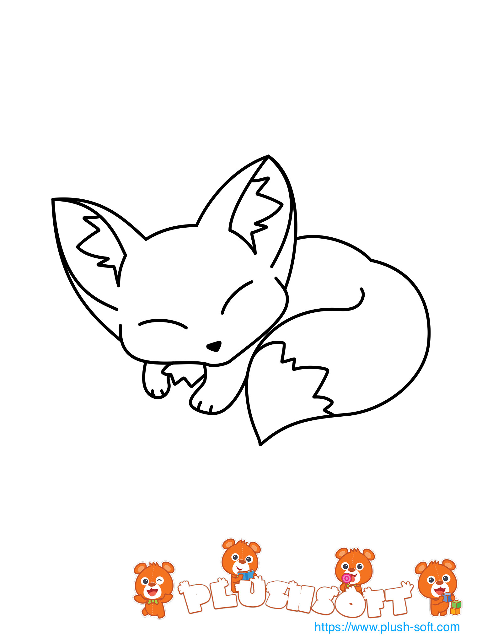 Cute Baby Fox Coloring Pages
 Printable Coloring Page a cute Fox for your toddler to