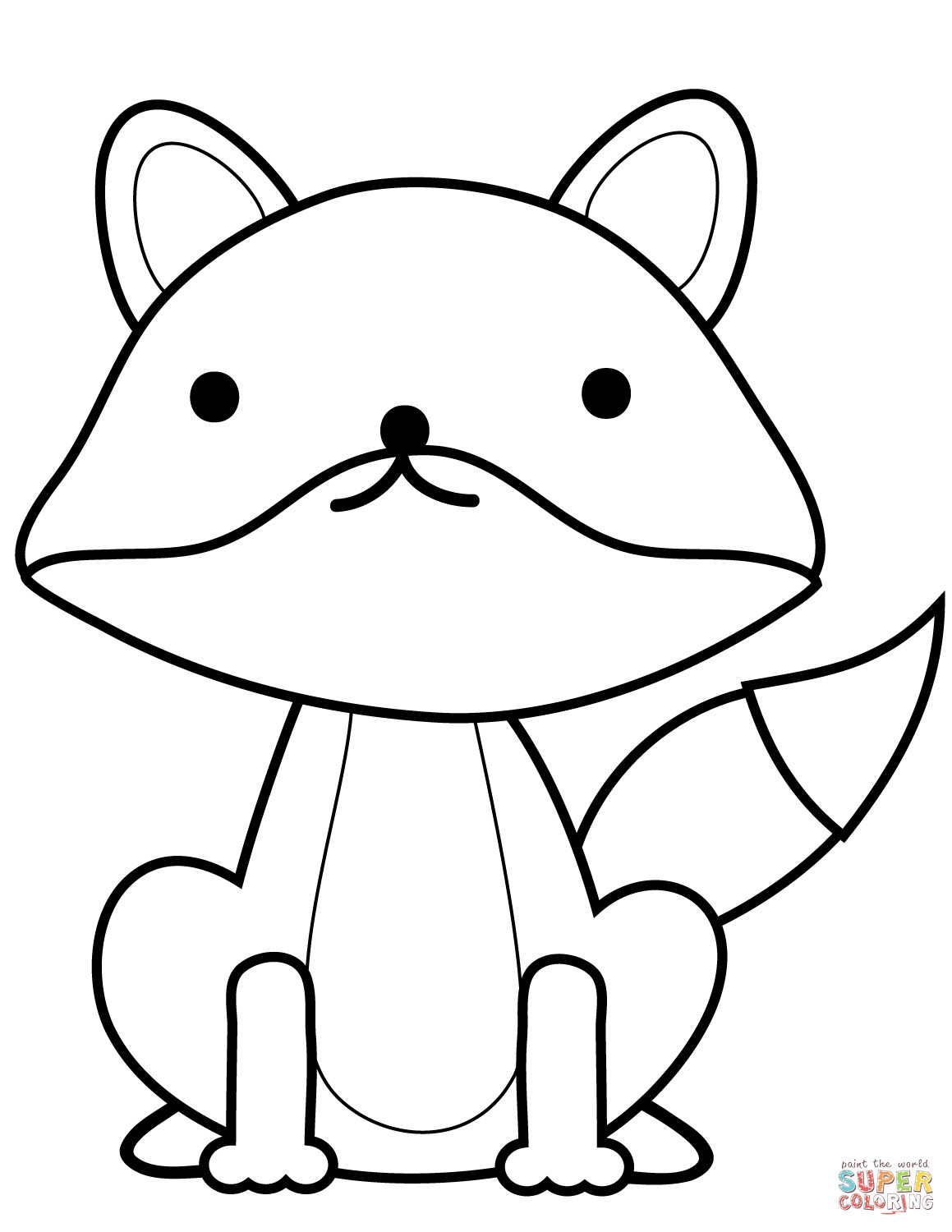 Cute Baby Fox Coloring Pages
 Cute Fox coloring page