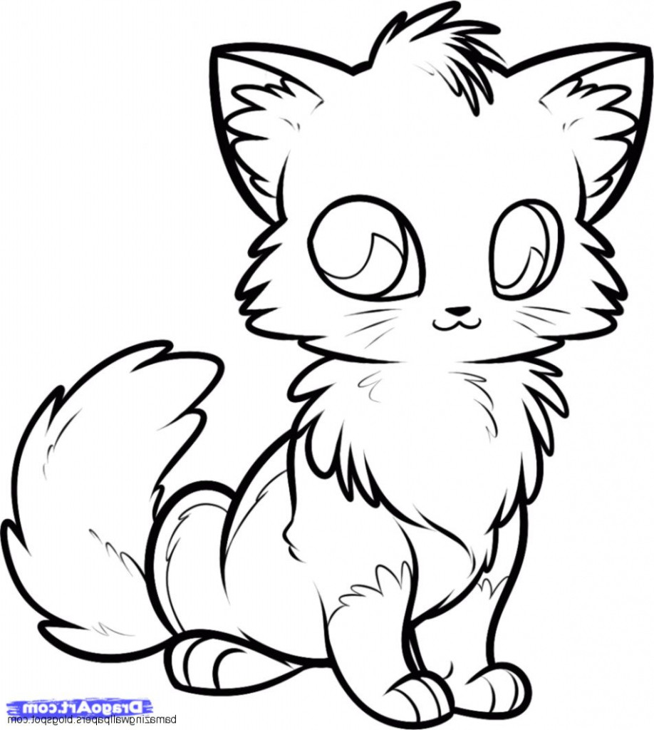 Cute Baby Fox Coloring Pages
 Anime Animals Drawing at GetDrawings