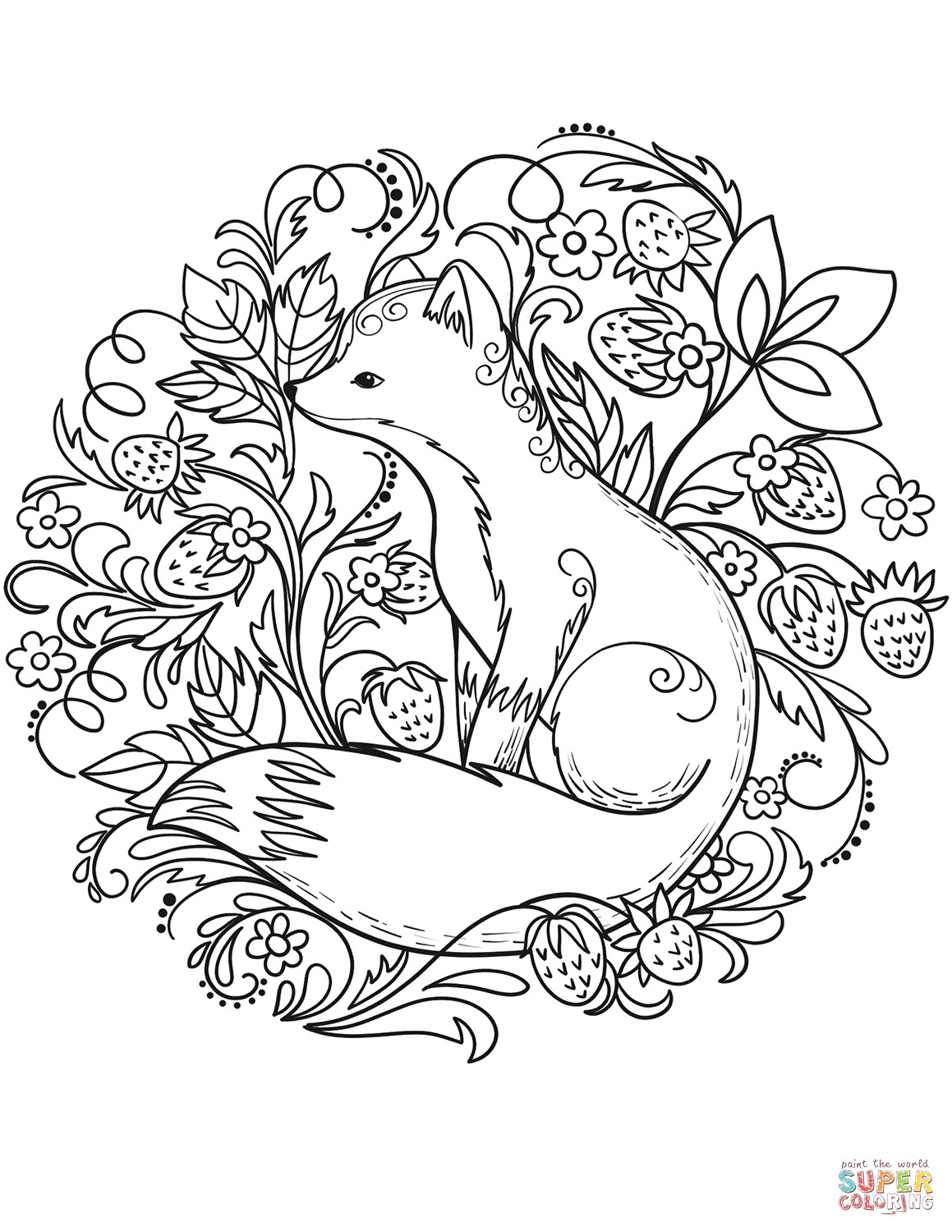 Cute Baby Fox Coloring Pages
 Fox coloring page