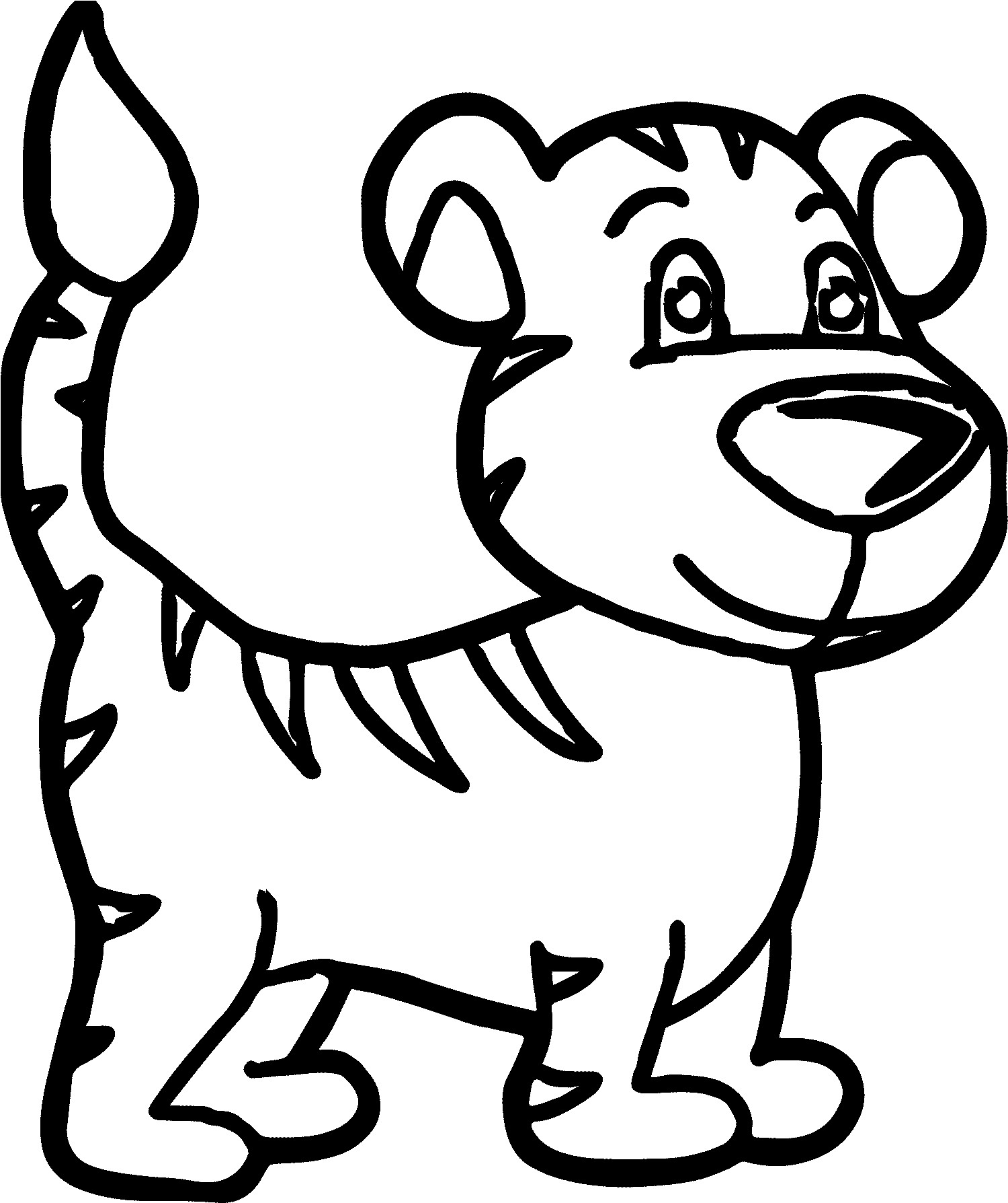 Cute Baby Tiger Coloring Pages
 Cute Beautiful Baby Tiger Coloring Page