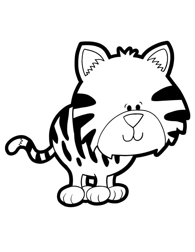 Cute Baby Tiger Coloring Pages
 Cute Baby Tiger Coloring Page