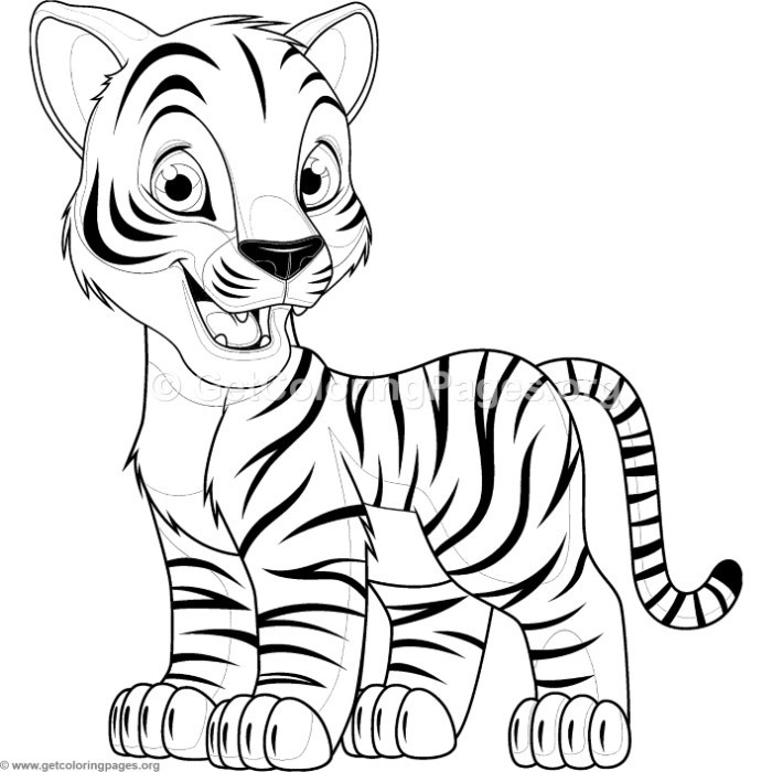 Cute Baby Tiger Coloring Pages
 Baby Tiger Coloring Pages – GetColoringPages