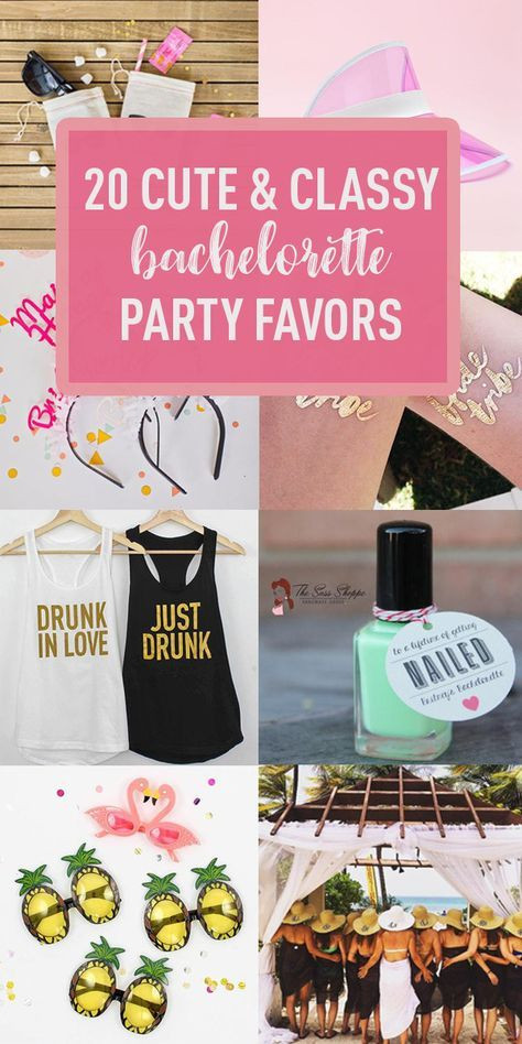 Cute Bachelorette Party Ideas
 20 Cute & Classy Ideas for Bachelorette Party Favors