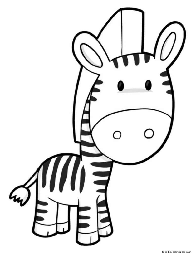 Cute Coloring Pictures Printable Kids
 Printable zebra preschool coloring page for kidsFree