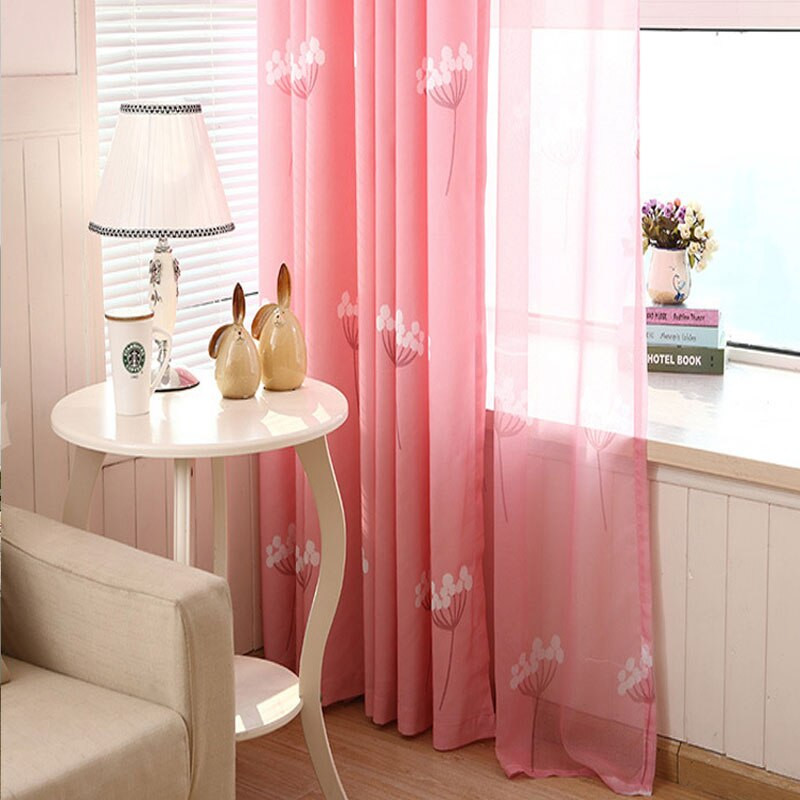 Cute Curtains For Living Room
 Cute cartoon custom Pink shading cloth curtains for living