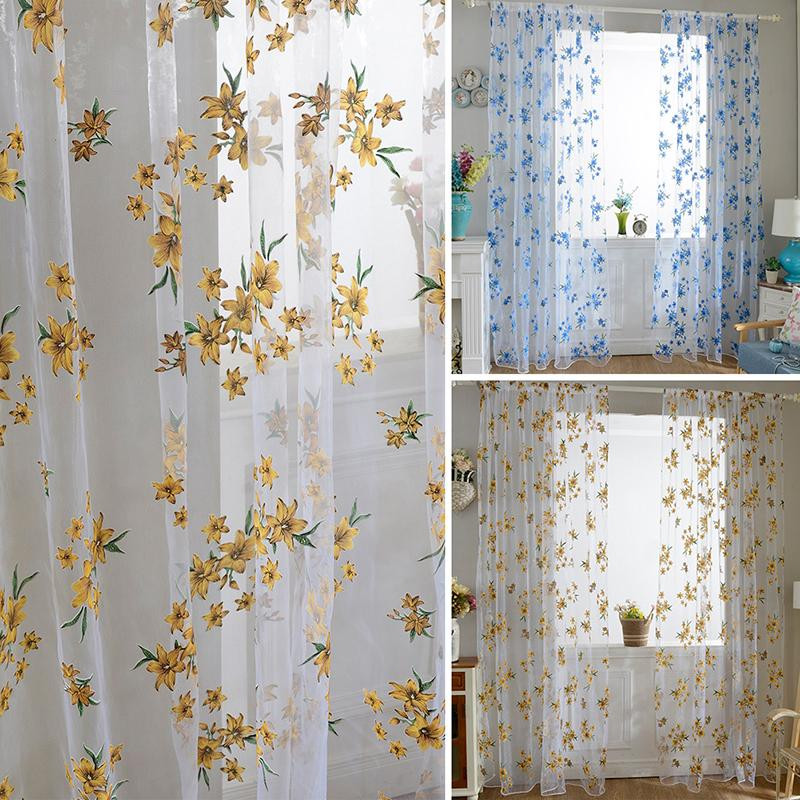 Cute Curtains For Living Room
 100cm x 200cm Cute New Sheer Tap Top Curtain Window Living