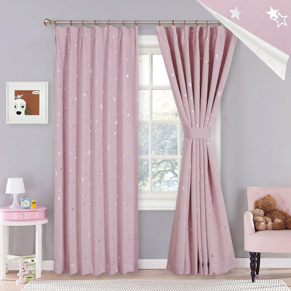 Cute Curtains For Living Room
 2019 Cute Shiny Sliver Star Beige Pink Curtains Blackout