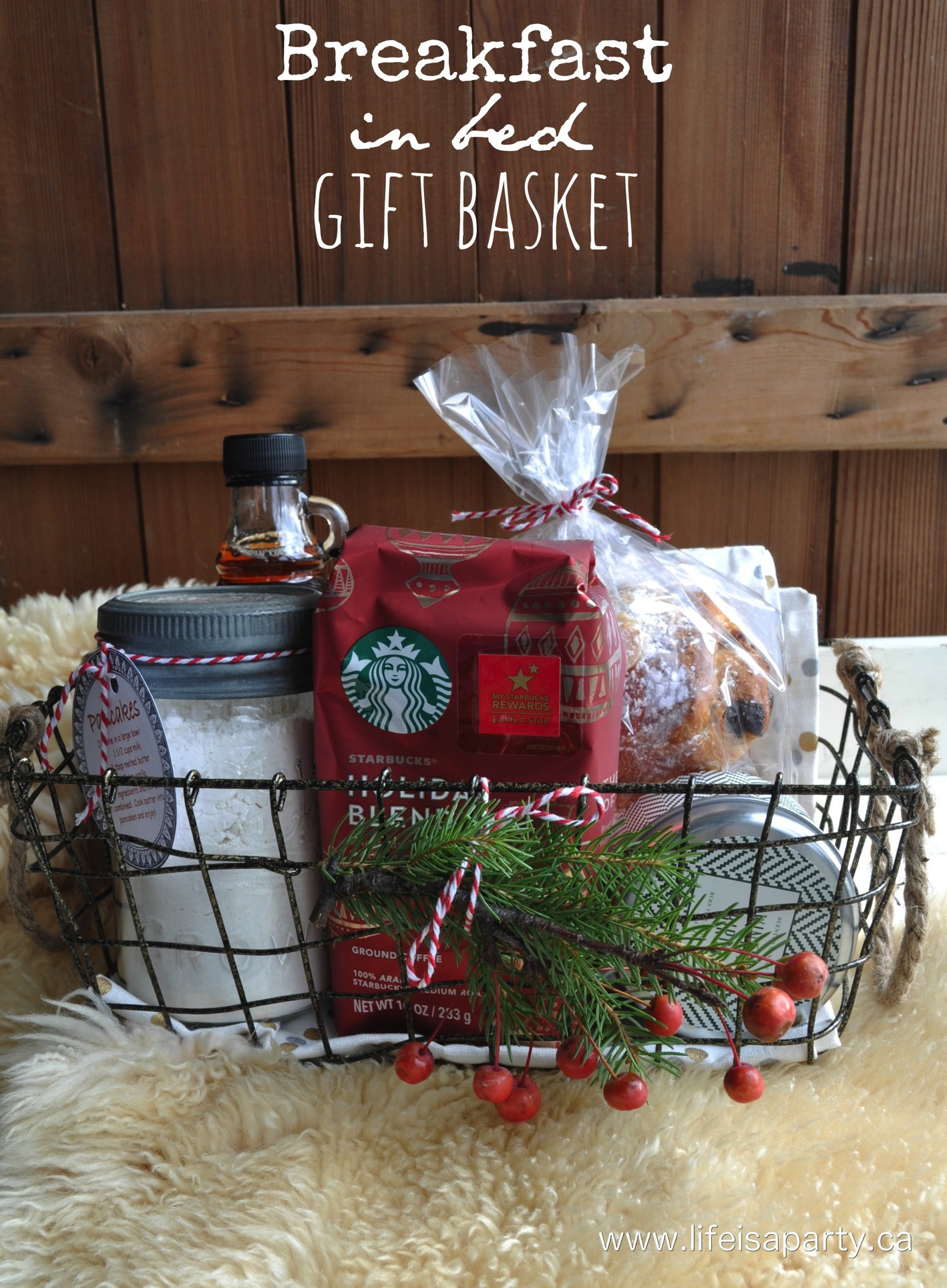 Cute Gift Basket Ideas
 Breakfast in Bed Gift Basket Life is a Party