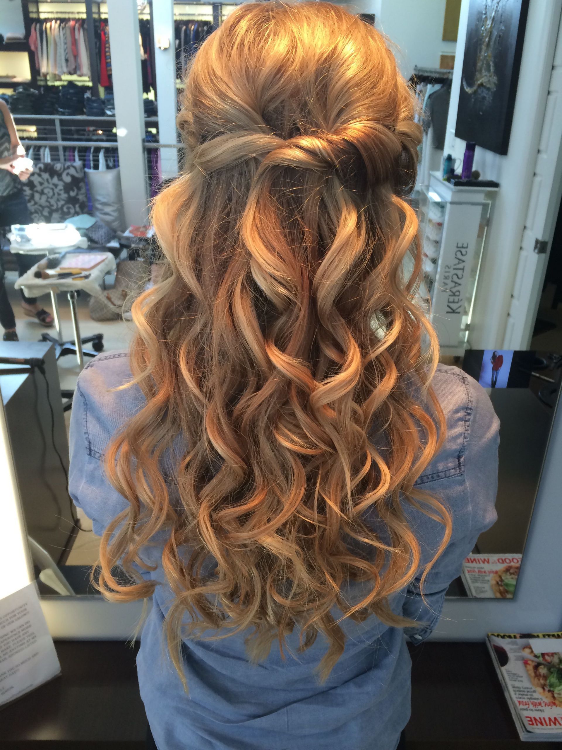 Cute Hairstyles With Hair Down
 Prom half up half down hair