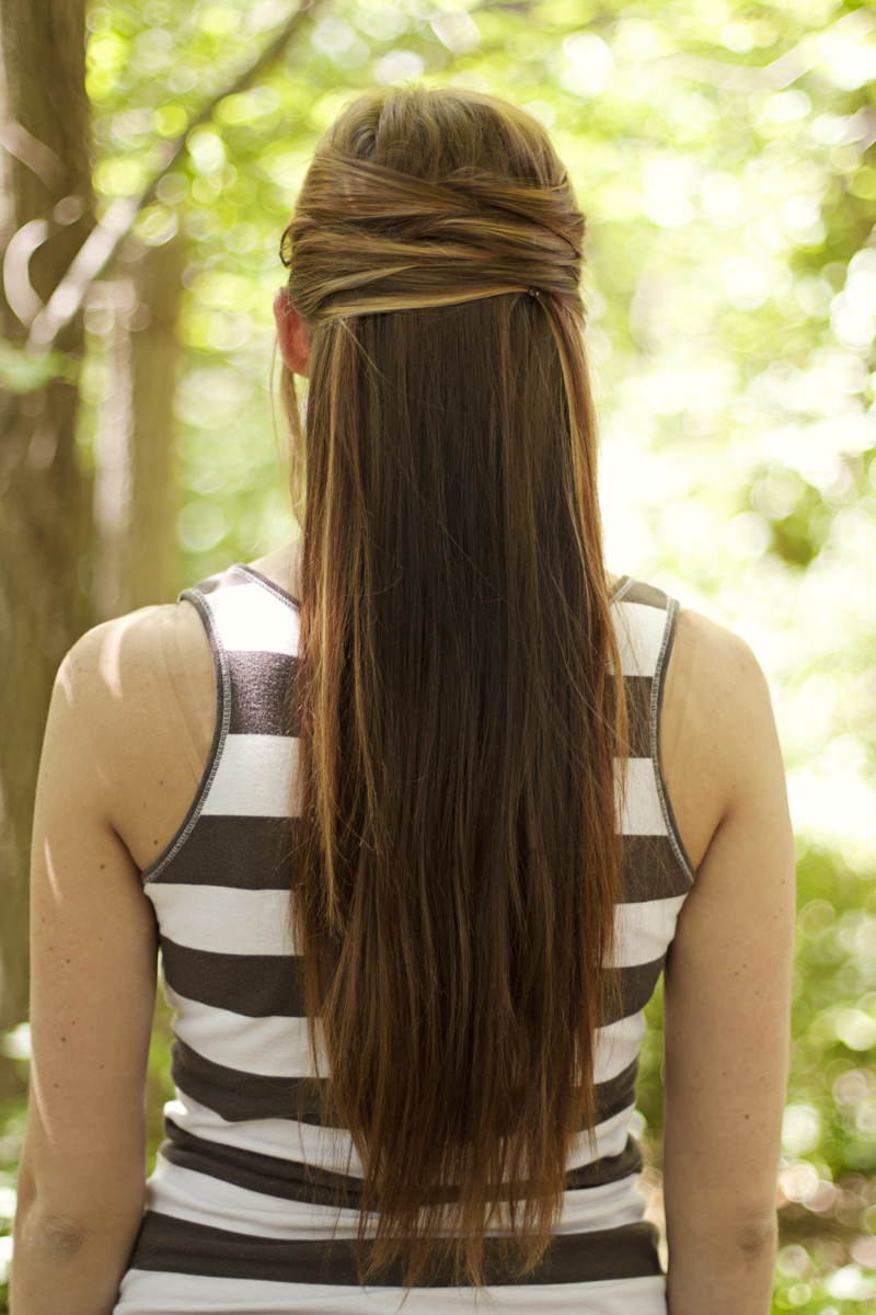 Cute Hairstyles With Hair Down
 Overlapping Half Up Half Down Hairstyle More Hairstyles