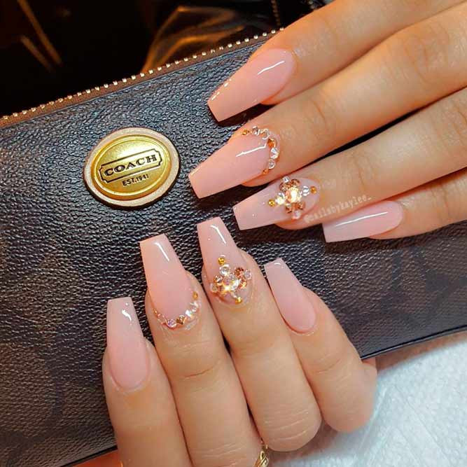 Cute Nude Nail Designs
 Lovely and Cute Acrylic Nails