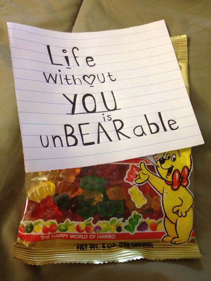 Cute Small Gift Ideas For Boyfriend
 My boyfriend loves these gummy bears so this would be a