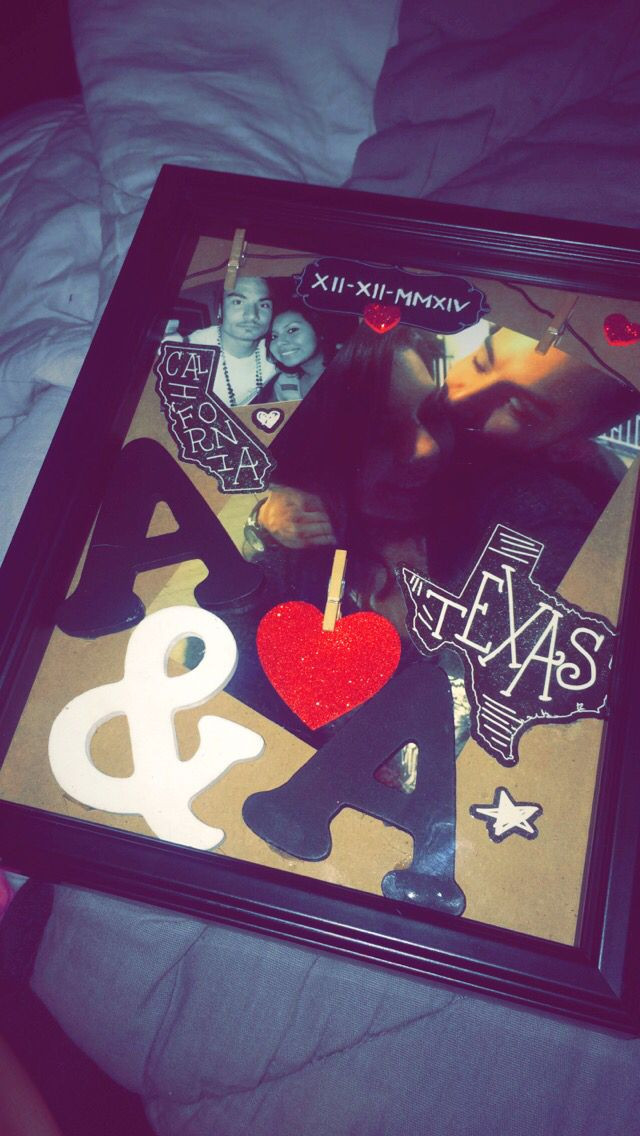 Cute Small Gift Ideas For Boyfriend
 Shadow box I made for my boyfriend in Texas