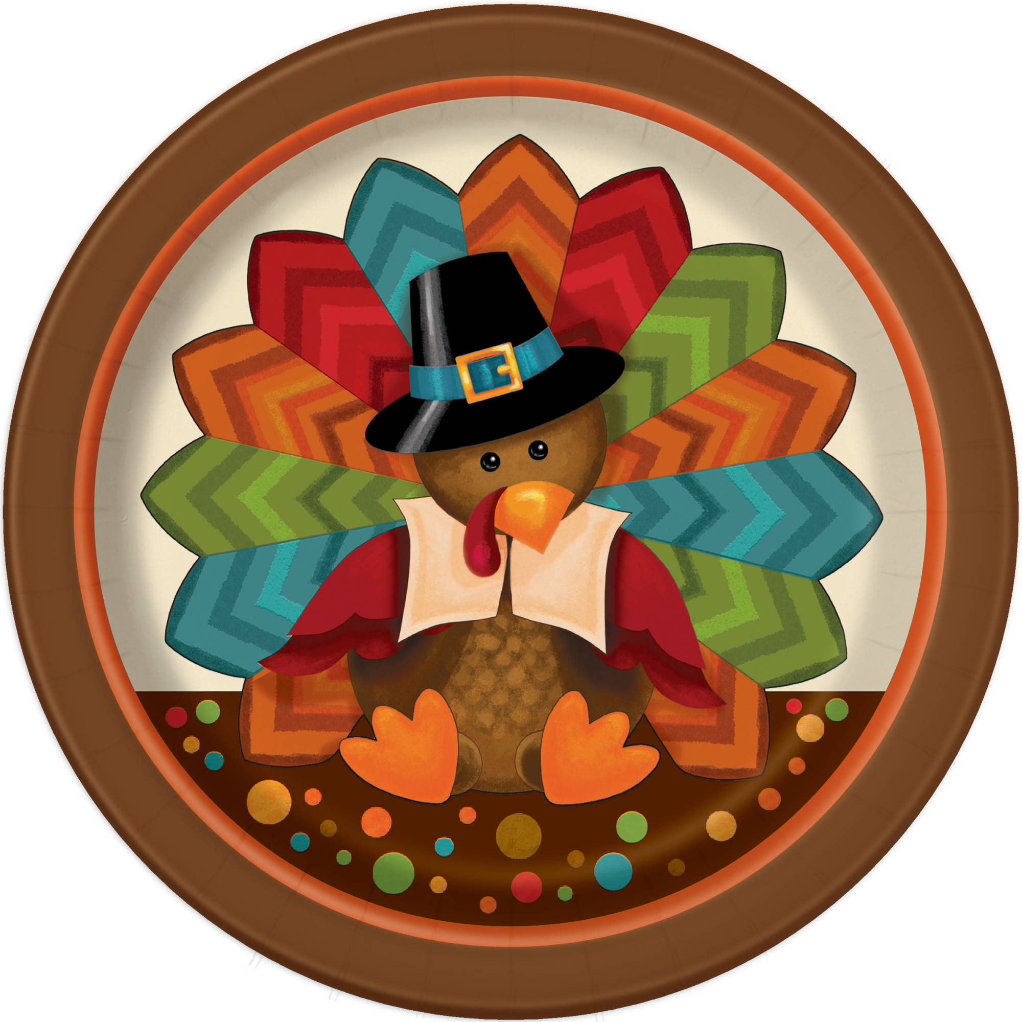 Cute Thanksgiving Turkey
 Cute Turkey Thanksgiving Paper Dessert Plates 7in 8ct