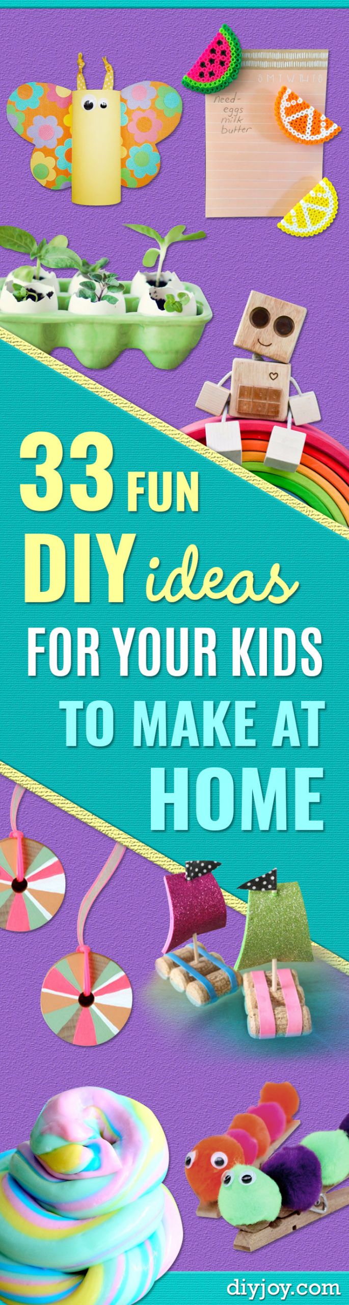 Cute Things For Kids
 33 Fun DIY Ideas for Your Kids To Make At Home