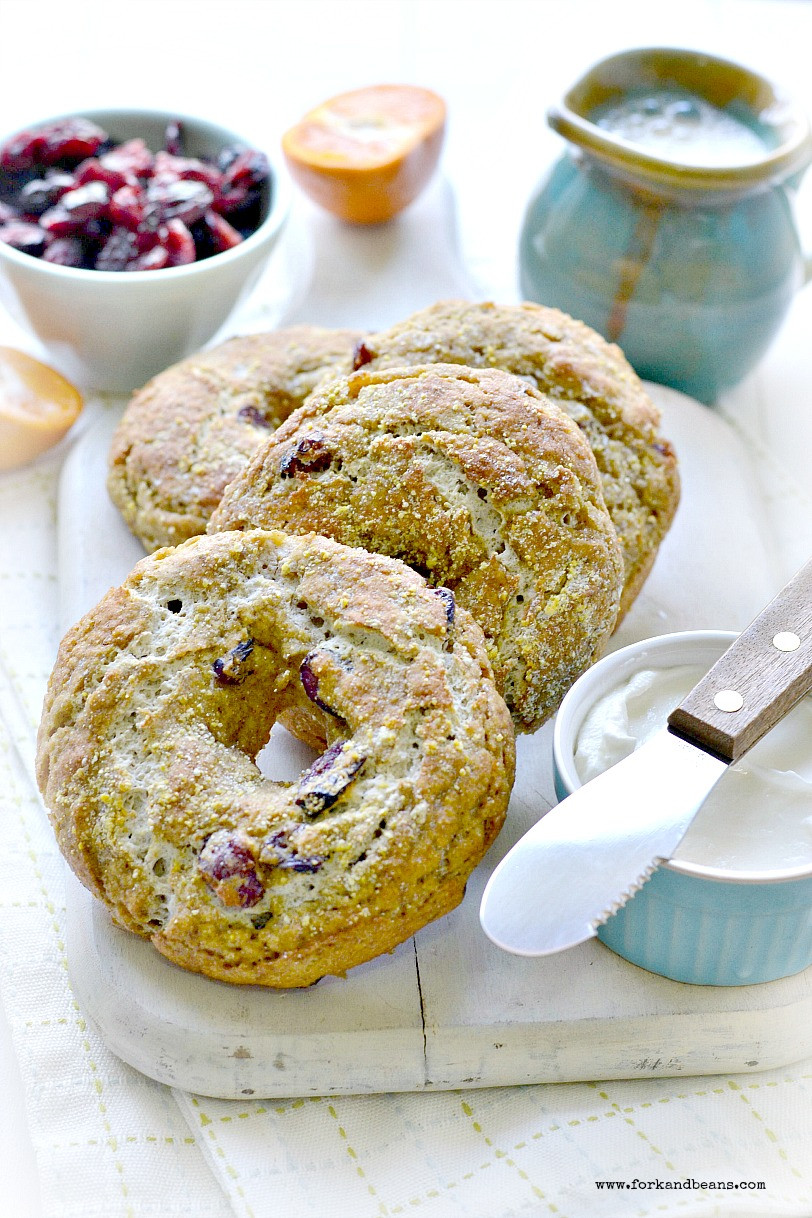 Dairy Free Bagels
 Gluten Free Vegan Cranberry Orange Bagels Fork and Beans