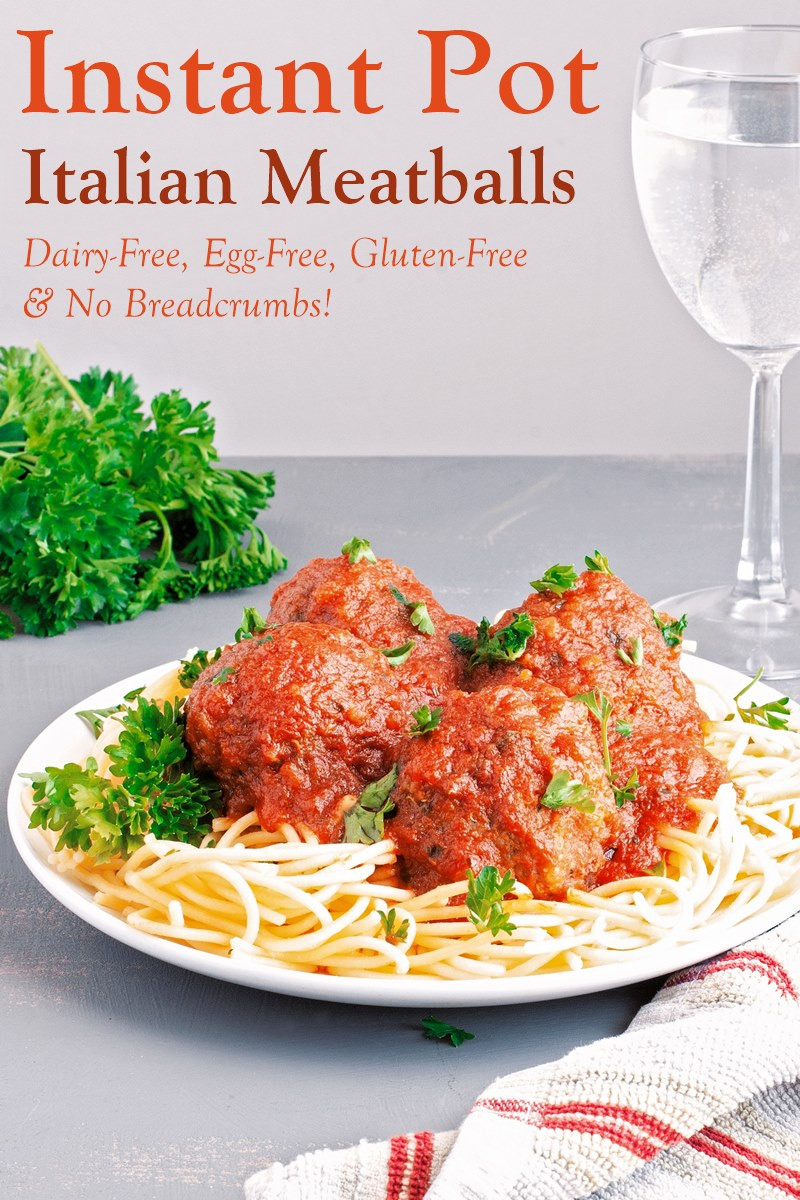 Dairy Free Instant Pot Recipes
 Instant Pot Italian Meatballs Recipe Egg Free Dairy Free