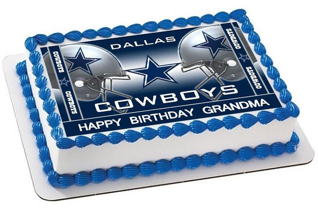 Dallas Cowboys Birthday Cakes
 Dallas Cowboys Nr2 Edible Cake Topper or Cupcake