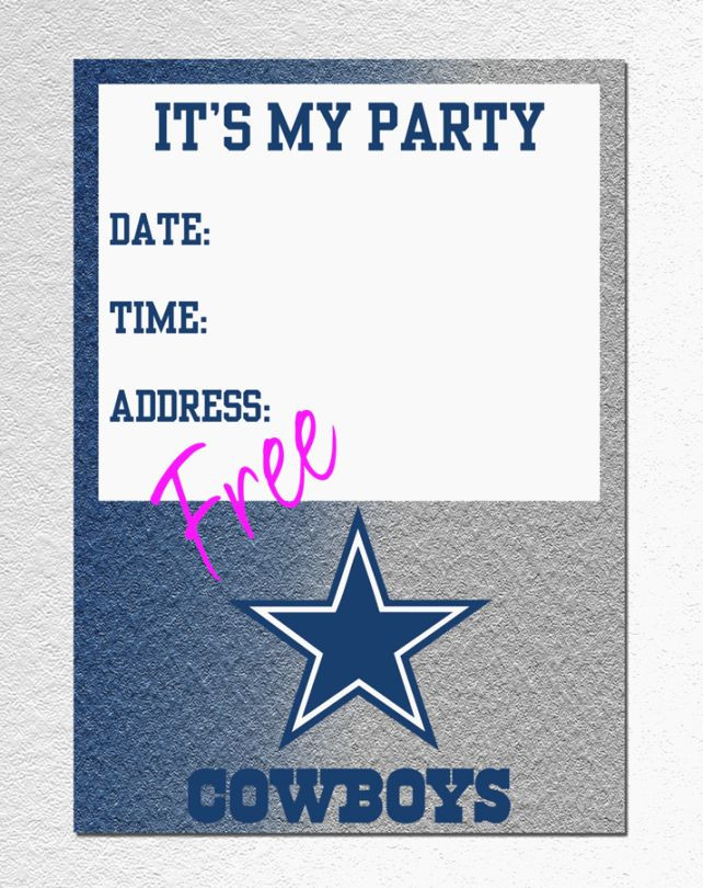 Dallas Cowboys Birthday Invitations
 Dallas Cowboys Invitation Template Beautiful Striking Free