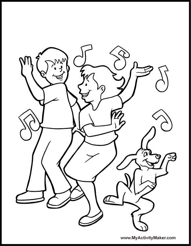 Dance Coloring Pages For Kids
 dancing coloring page Google Search
