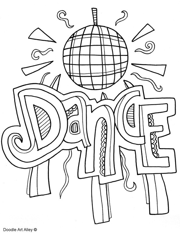 Dance Coloring Pages For Kids
 Subject Cover Pages Coloring Pages Classroom Doodles