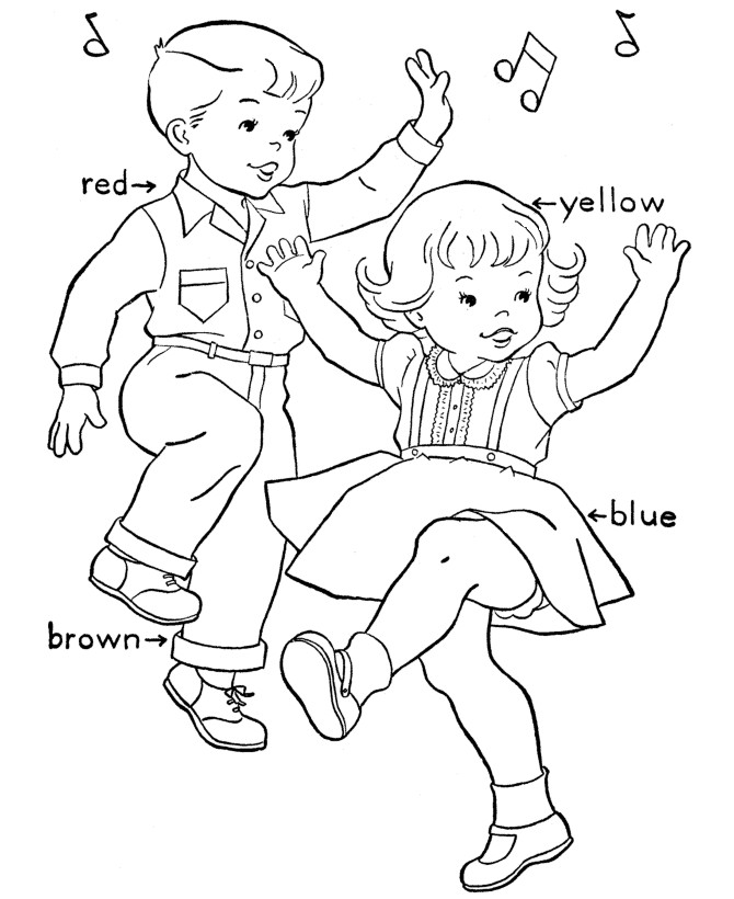 Dance Coloring Pages For Kids
 Kids Dancing Drawing at GetDrawings