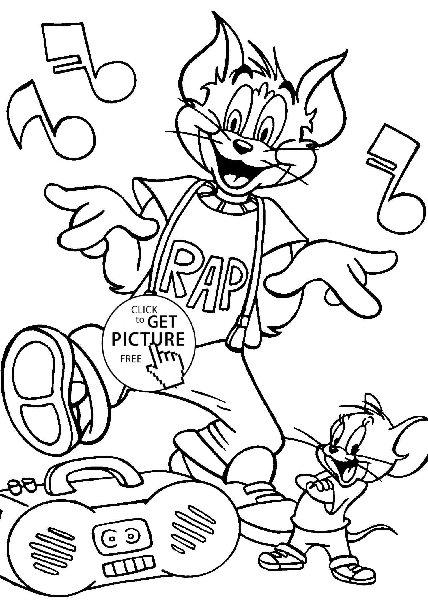 Dance Coloring Pages For Kids
 Tom and Jerry dance coloring pages for kids printable