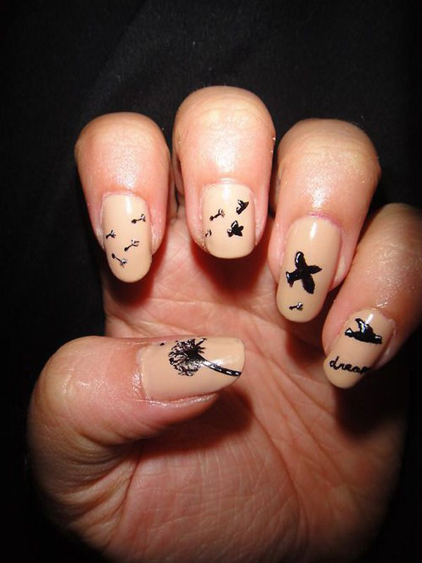 Dandelion Nail Art
 27 Chic Dandelion Designed Nail Art That Can Add Appeal To